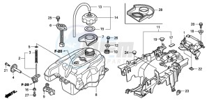 TRX420TE FOURTRAX ES drawing FUEL TANK