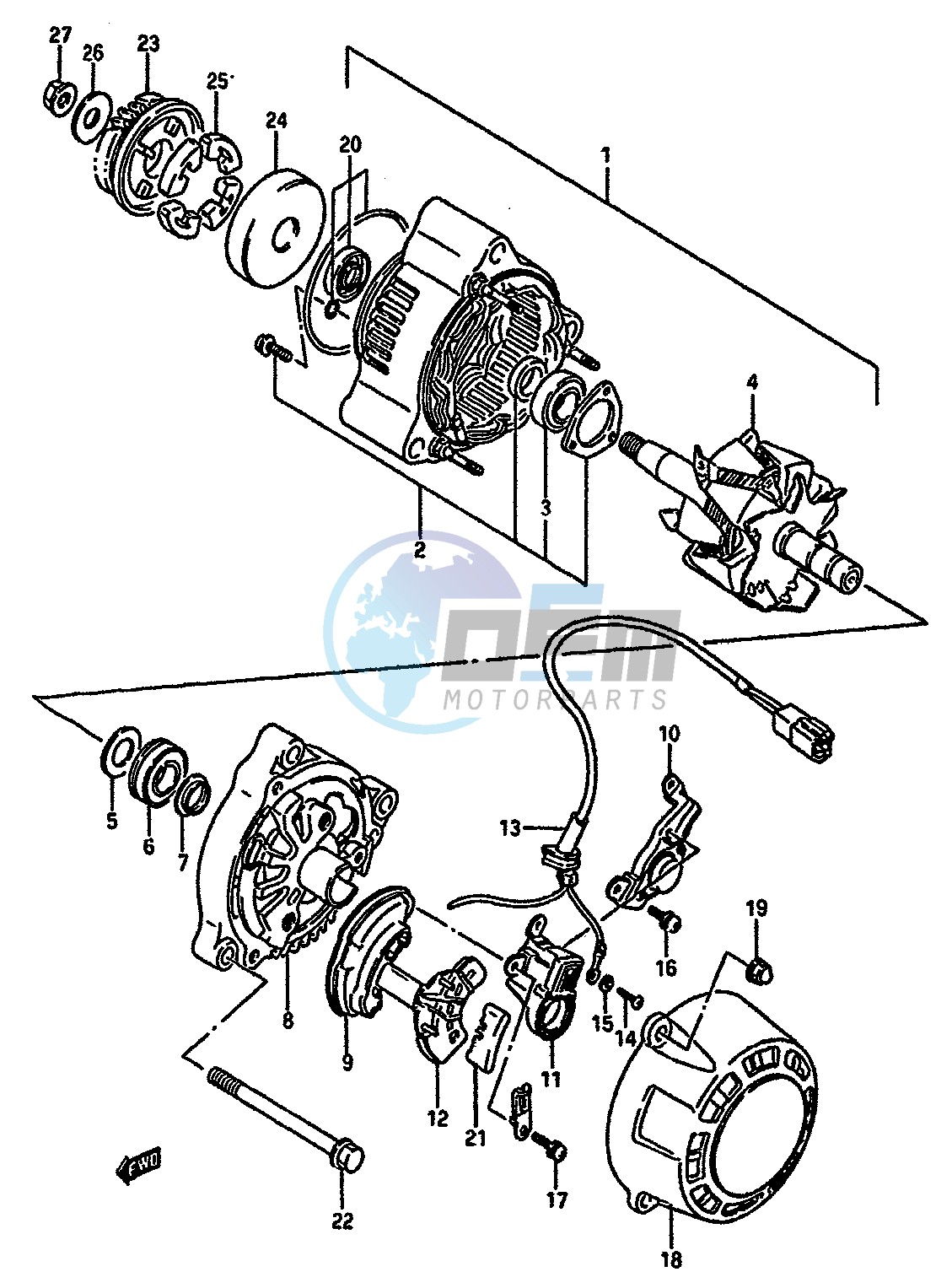 ALTERNATOR (E.NO.116198~)