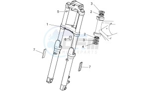 V7 Classic 750 drawing Front fork I