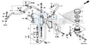 CBR1000RRG CBR1000 - Fireblade Europe Direct - (ED) drawing REAR BRAKE MASTER CYLINDER ( CBR1000RR/ S)