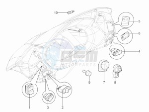 X7 125 Euro 3 drawing Selectors - Switches - Buttons