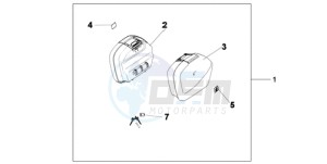 XL700VA9 Europe Direct - (ED / ABS) drawing PANNIER SET