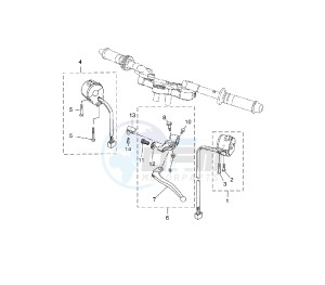 YZF R 125 drawing HANDLE SWITCH AND LEVER