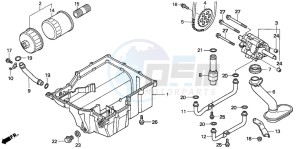 CBR1100XX SUPER BLACKBIRD drawing OIL PUMP/OIL PAN/ OIL FILTER