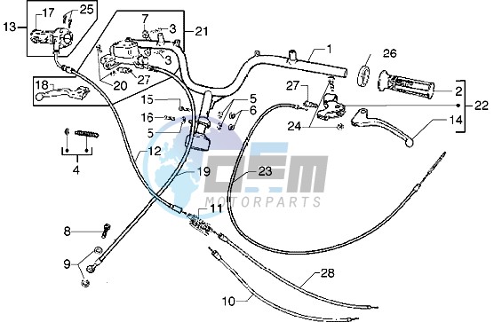 Handlebars component parts-Transmissions