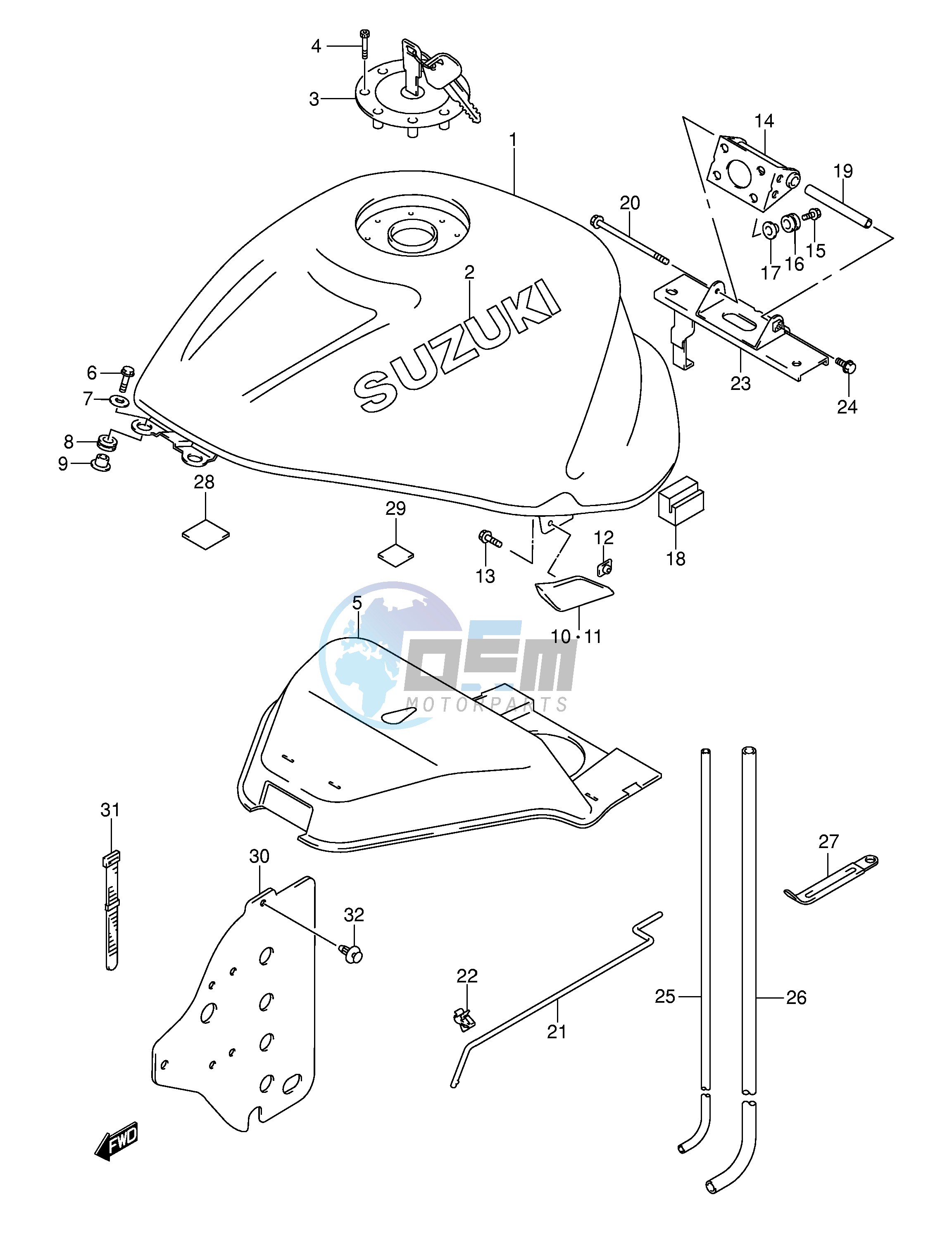 FUEL TANK (MODEL K3)