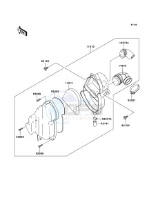 KLX110 KLX110A9F EU drawing Air Cleaner