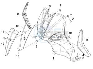 Liberty 150 4t e3 drawing Front shield