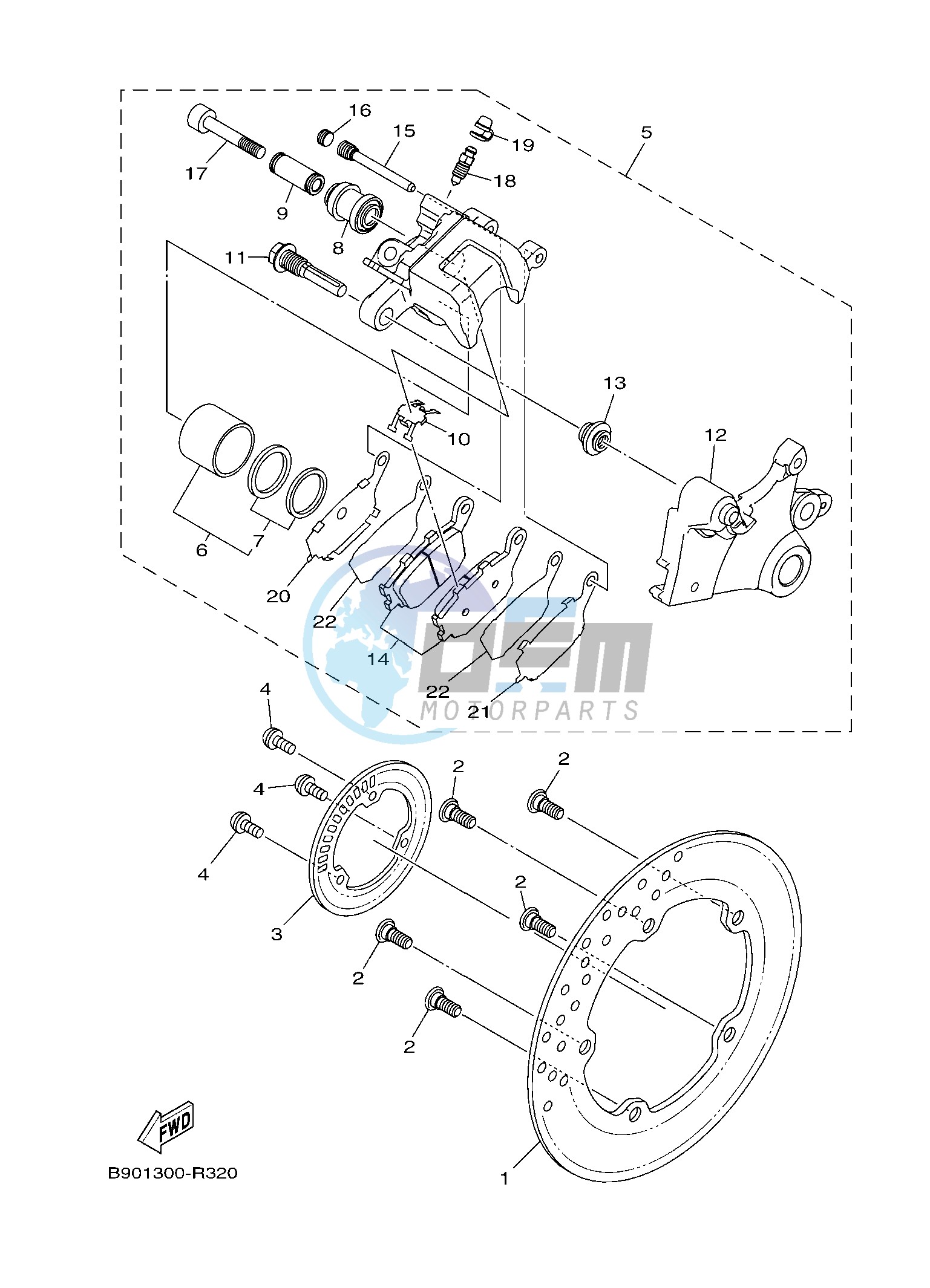 REAR BRAKE CALIPER