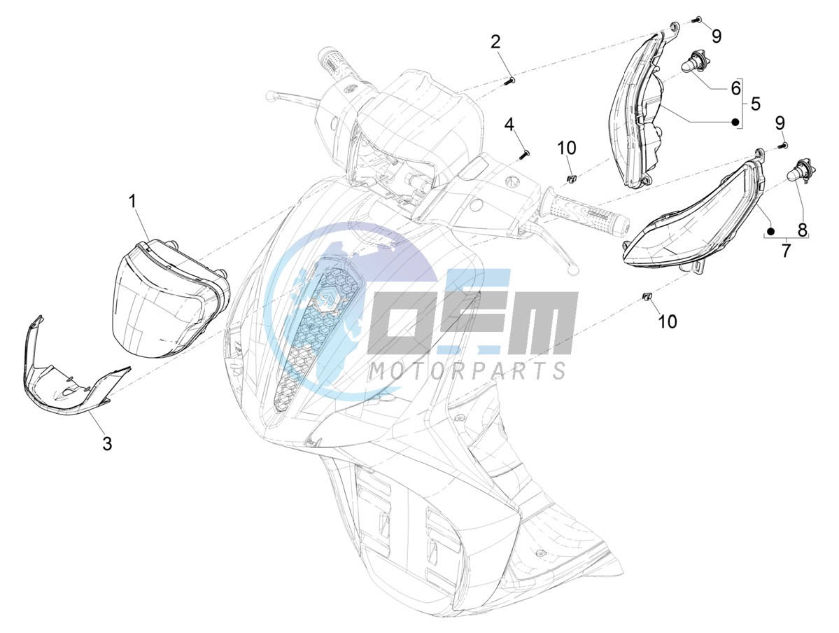 Front headlamps - Turn signal lamps