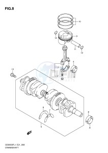 GSX650F (E21) Katana drawing CRANKSHAFT