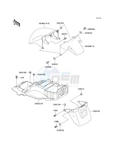 ZX 1100 D [NINJA ZX-11] (D4-D6) [NINJA ZX-11] drawing FENDERS