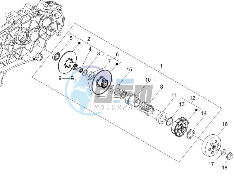 Driven pulley