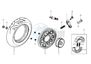 CINDERELLA - 100 cc drawing REAR WHEEL