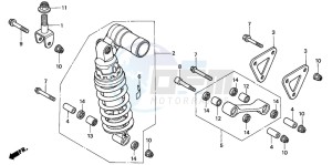 CBR900RR drawing REAR CUSHION (CBR900RR2,3)