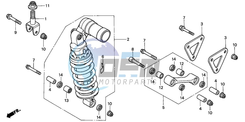 REAR CUSHION (CBR900RR2,3)