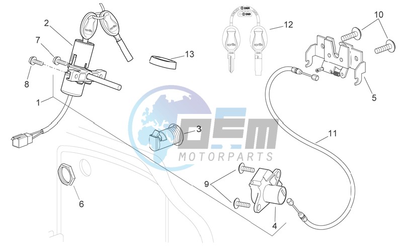 Lock hardware kit