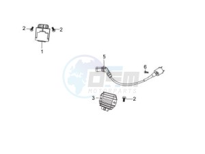 Oregon 250 drawing Voltage Regulators - Electronic Control Units (ecu) - H.T. Coil