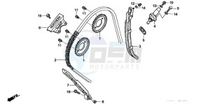 CBF600SA drawing CAM CHAIN/TENSIONER (CBF600S6/SA6/N6/NA6)