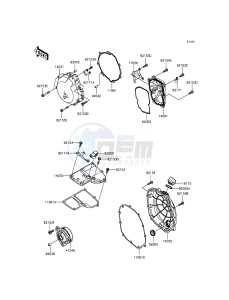 1400GTR ABS ZG1400EGF FR GB XX (EU ME A(FRICA) drawing Engine Cover(s)