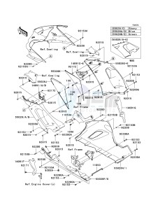 ZX636 C [NINJA ZX-6R] (C6F) C6F drawing COWLING LOWERS