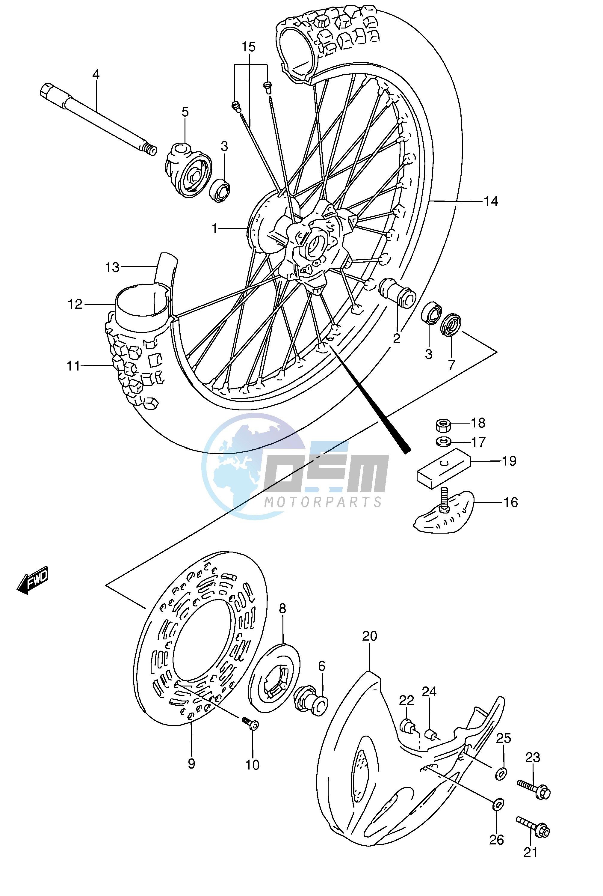 FRONT WHEEL (MODEL N S)