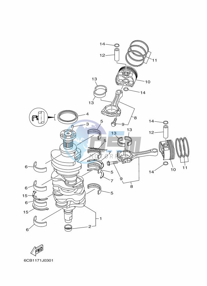 CRANKSHAFT--PISTON