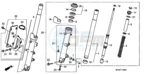 ST1300A9 CH / ABS MME - (CH / ABS MME) drawing FRONT FORK