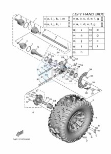 YXF850E YXF85WPAM (BARE) drawing REAR WHEEL