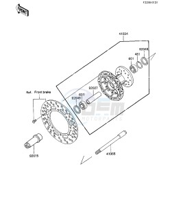 KX 500 B [KX500] (B1) [KX500] drawing FRONT HUB