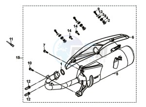 JET 14 125/XB1 (XC12WW-EU) (E4) (L7-M0) drawing EXHAUST