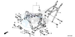 CRF150RD CRF150R Europe Direct - (ED) drawing FRAME BODY