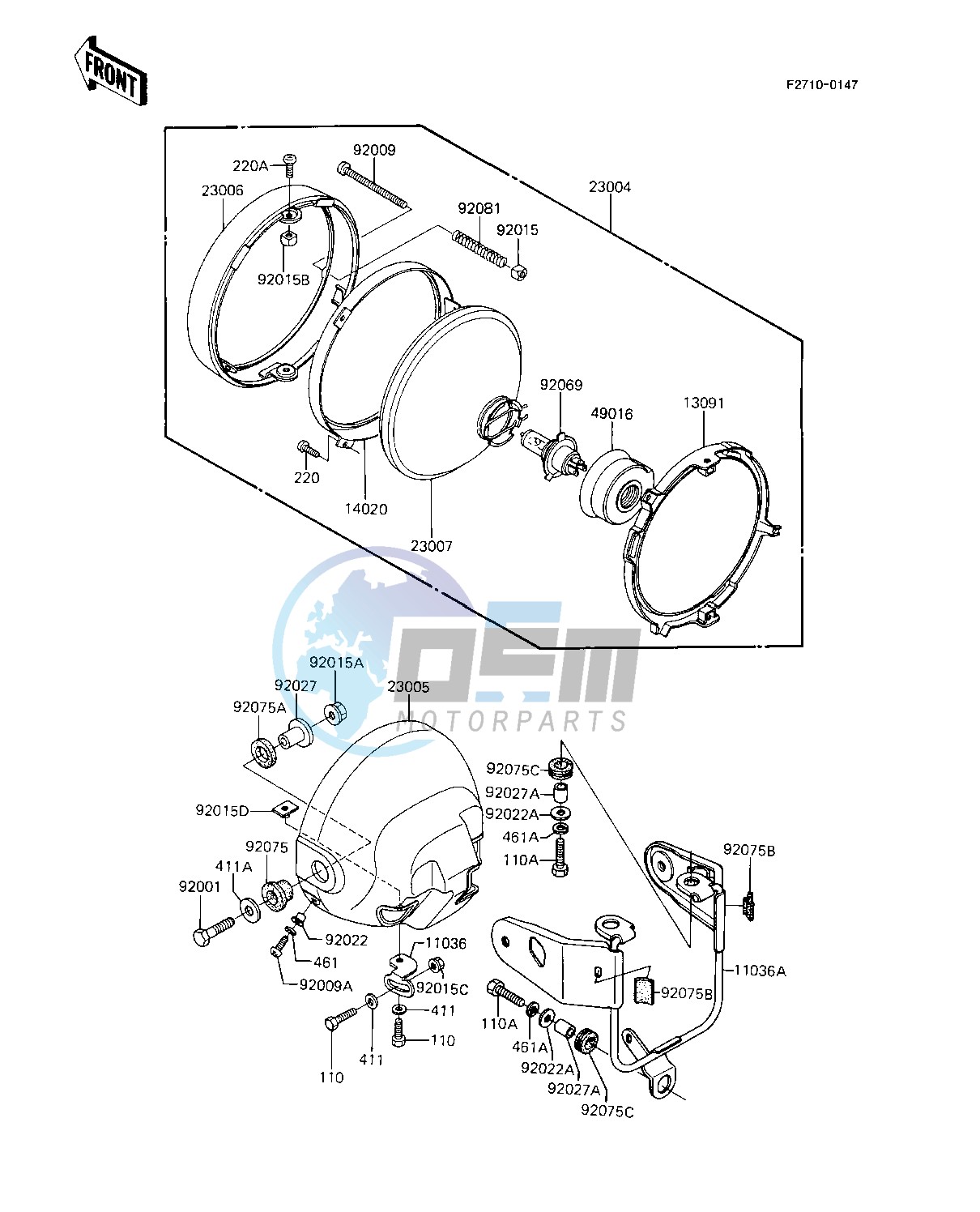 HEADLIGHT -- KZ1100-A3- -