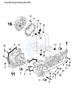 TWEET 50 V drawing CRANKCASE