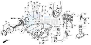 CB1300 CB1300SUPER FOUR drawing OIL PAN/OIL PUMP