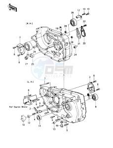 KLT 200 A [KLT200] (A1-A3) [KLT200] drawing CRANKCASE -- 81-82 KLT200-A1_A2_A3- -