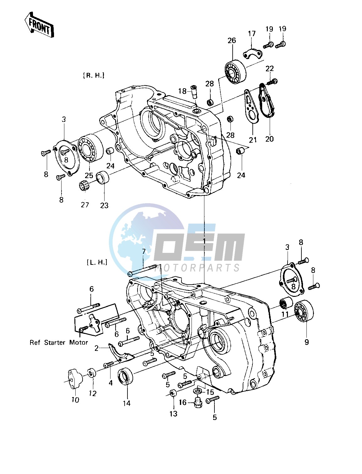 CRANKCASE -- 81-82 KLT200-A1_A2_A3- -