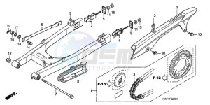 CBF125MA UK - (E) drawing SWINGARM