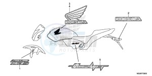 CB600FAD Hornet - CB600F ABS England - (3ED) drawing MARK