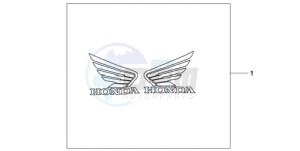 CB600F9 Spain - (SP) drawing 3D LOGO KIT HONDA