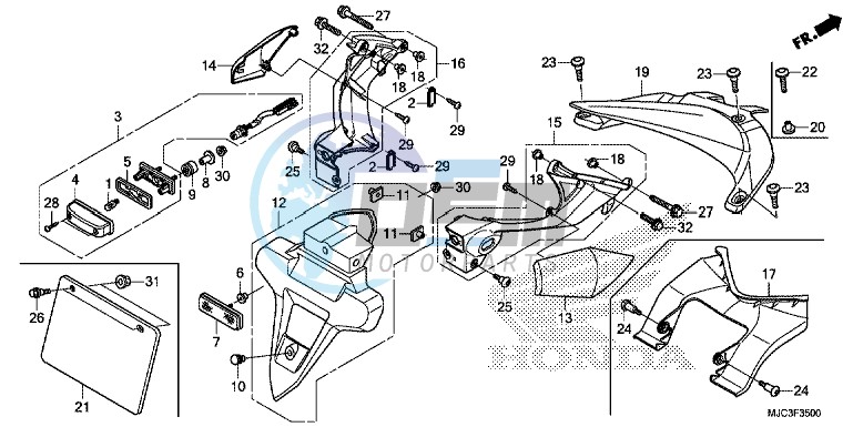 REAR FENDER/LICENSE LIGHT