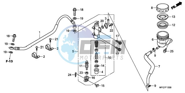 REAR BRAKE MASTER CYLINDER (CB600F/F3)