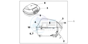 XL125VA EU / CMF - (EU / CMF) drawing TOP BOX 45L PEARL CONCOURS BLACK