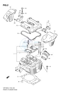 VZR1800 (E2) INTRUDER drawing FRONT CYLINDER HEAD