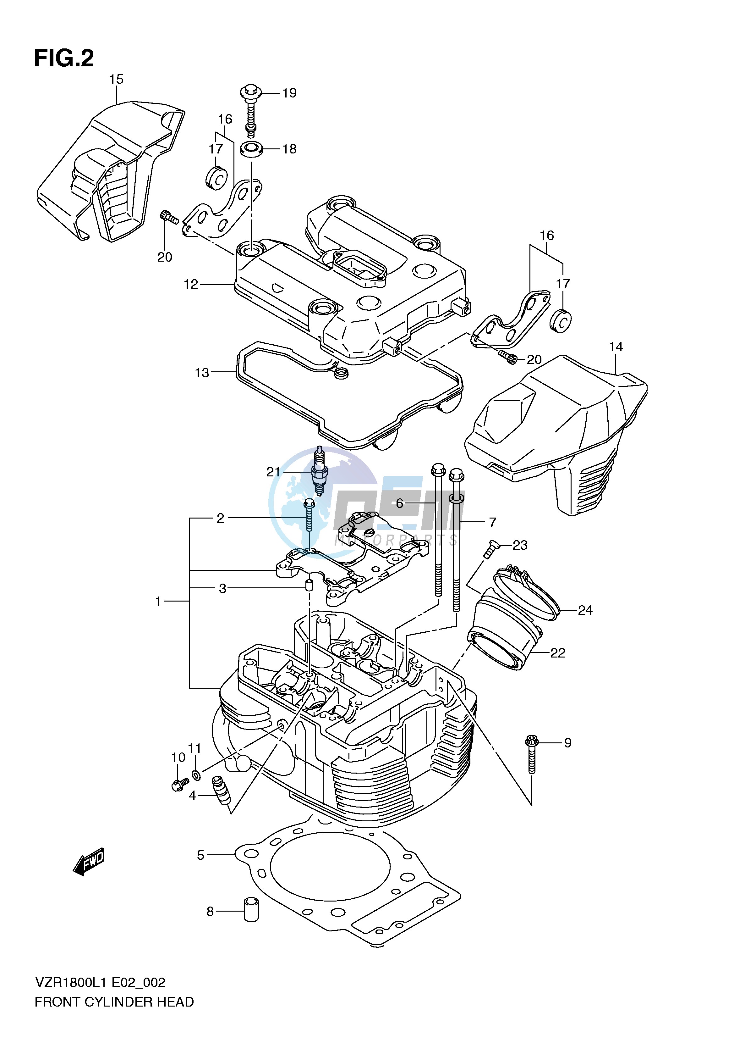 FRONT CYLINDER HEAD