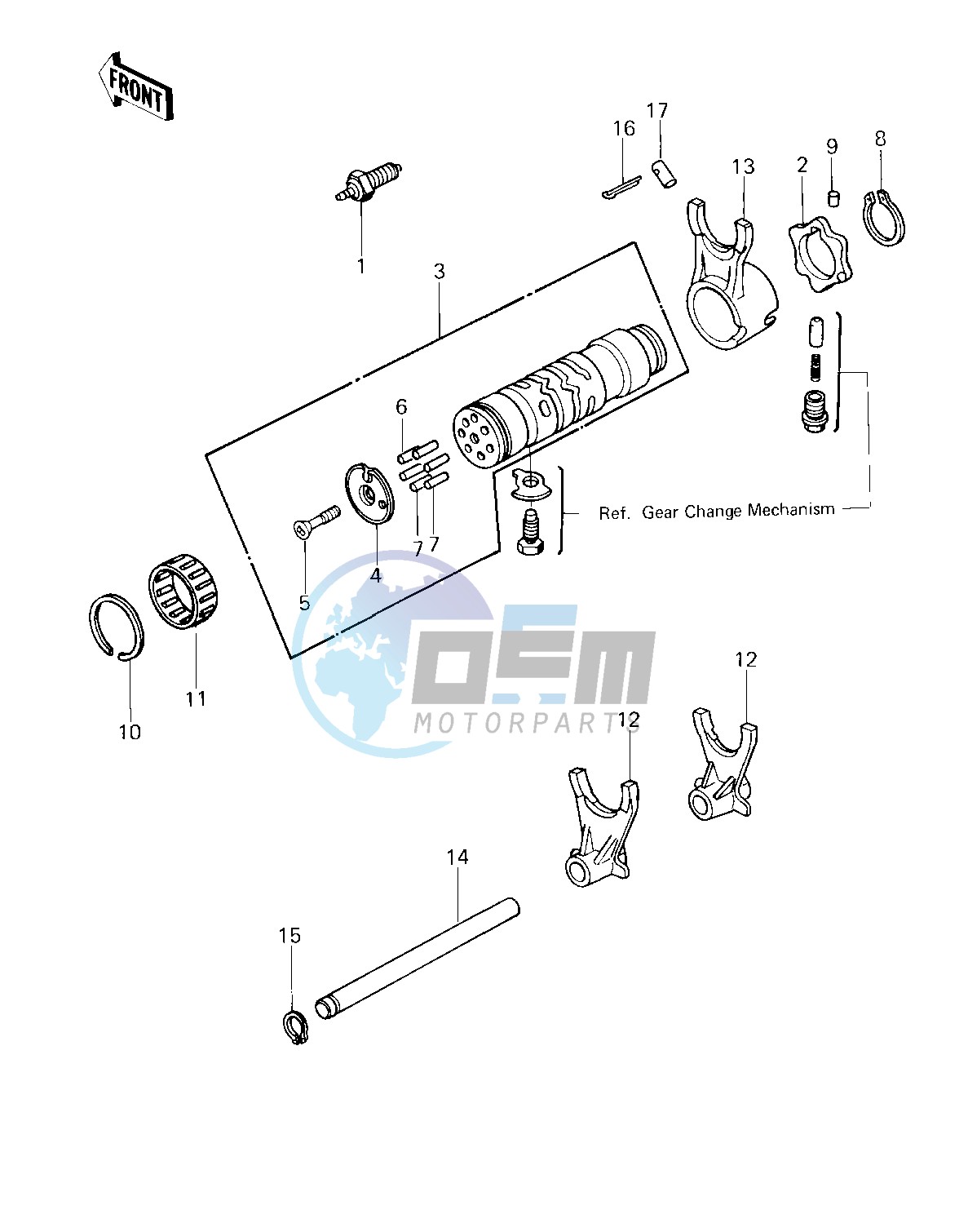 GEAR CHANGE DRUM & FORKS