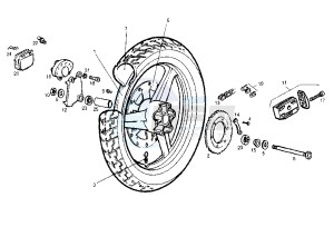 GPR REPLICA RACING - 50 cc drawing REAR WHEEL