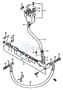 GSX750F (K-T) drawing REAR MASTER CYLINDER