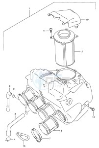 GSF250V (E24) Bandit drawing AIR CLEANER