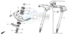 TRX350 FOURTRAX drawing STEERING SHAFT